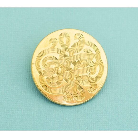 Vintage Gold Celtic Circle Clip, E24 - Picture 1 of 2